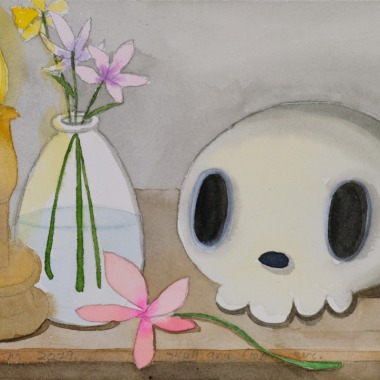[2019] Skull and Flowers